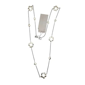 Giani Bernini Sterling Silver Floral Heart Station Cable Chain Necklace 18" NWT - Picture 1 of 4