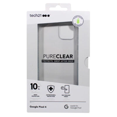 Tech21 Pure Series Rugged Slim Protective Case For Goorle Pixel 4 - Clear - Image 1 of 2