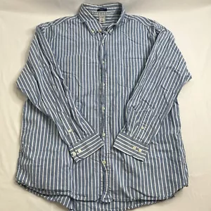Old Navy Mens Shirt XL Blue Striped Reg Fit Long Sleeve Casual Button Up - Picture 1 of 6