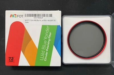 BRAND NEW!! MeFOTO 72mm Wild Blue Yonder Circular Polarizer Filter (Red) MCP72R - Image 1 of 2