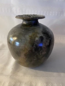 Ed Gray Jikiwe Ojibwa Keramik Unkraut Topf Indianer Calumet Michigan 2001 - Bild 1 von 8