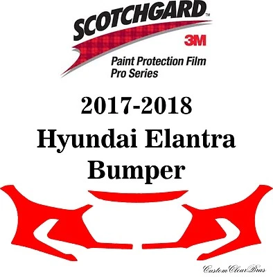 Защитная пленка 3M Scotchgard серии Pro подходит для Hyundai Elantra 2017 2018 годов выпуска - Изображение 1 из 3
