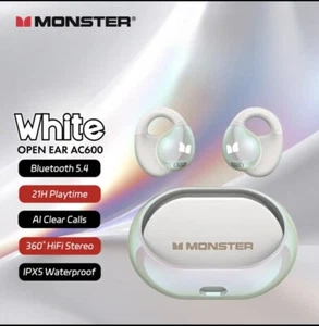 Monster EarClip Bluetooth 5.4 TWS Ohrhörer Stereo HD AI Noise Cancelling Wireless - Bild 1 von 10