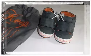 E - Chaussures Baskets Montants Toile Gris Ikks Pointure 15/16 + Petit Sac - Picture 1 of 4