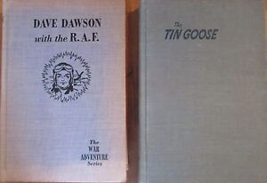 Dave Dawson and the RAF + Tin Goose Vintage World War II adventure 1940s books 
