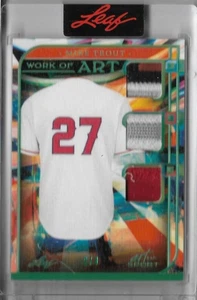 Mike Trout 2023 Leaf Art of Sport Triple G/U Aufnäher #2/3 - Bild 1 von 2