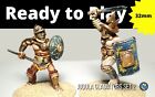 Ensemble de figurines historiques peintes bête grippante gladiateurs romains jeux de table