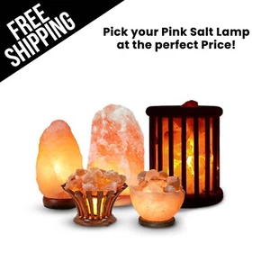 Himalayan Pink Salt Lamps PICK ANY 1 - Large Night Light Negative Ion AFFORDABLE - Picture 1 of 11