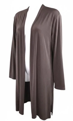 Chico's Travelers 4 Sz 20/22 Ritzy Taupe Duster Cardigan Sweater Jacket Open XXL - Image 1 of 4