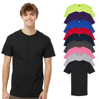 M&O Men's Gold Soft Touch T-Shirt 9-Pack, Mix Color, S-5XL, Cotton Preshrunk Tee - Image 1 of 4