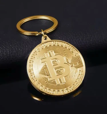 Bitcoin Schlüsselanhänger Coin Münze Gold Krypto - Bild 1 von 2