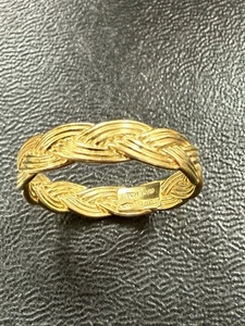 Authentic Rare TOM FORD 18 Karat Yellow Gold Braided Ring Sz 9.25 Unisex W Box - Picture 1 of 6