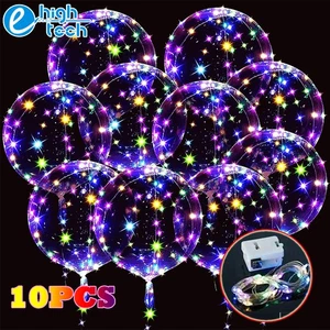 10PCS Clear BoBo Balloon 20" Light Up Christmas Birthday Party Bubble Decoration - Picture 1 of 9