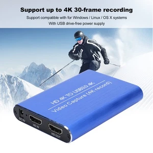 Game Recording Live Streaming Box Video Card USB3.0 4K 1080P 60FPS HD FY - Afbeelding 1 van 16