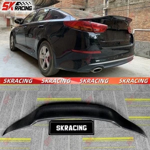 Fits 2014-2015 Kia Optima Carbon Fiber Black Rear Trunk Duckbill Spoiler Wing - Picture 1 of 12