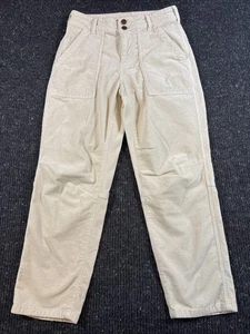 Anthropologie Pilcro Womens Cream High Rise Straight Corduroy Pants Size 27 - Picture 1 of 7