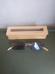 Bamboo Rimless Sunreader Glasses by Georgio Caponi Eyewear +2.50 - Picture 1 of 15