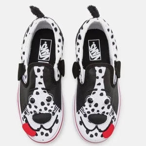 Vans Kids Classic Slip-On Dalmatian Dog Black/True White Size 3 New Without Box - Picture 1 of 14