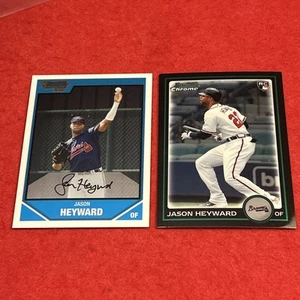 Jason Hayward - 2007 Bowman Chrome (1st) #BDPP54 & 2010 Bowman Chrome #BDP40 RC - Picture 1 of 13