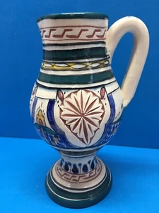 Jarra de Cerámica Marrocana Hecha a Mano Finamente Enloquecida Pintada a Mano Esmaltada - Imagen 1 de 8