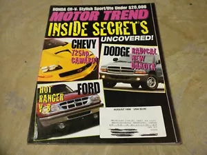 August 1996 Motor Trend Magazine Inside Secrets Uncovered - Picture 1 of 3