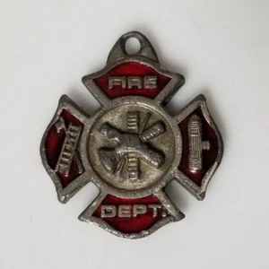 Vintage Fire Department Pendant ever ready ever willing  - Picture 1 of 3