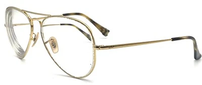 RAY BAN RB 6489 AVIATOR METAL II 2500 GOLD AUTHENTIC EYEGLASSES 58-14 140 - Image 1 of 3