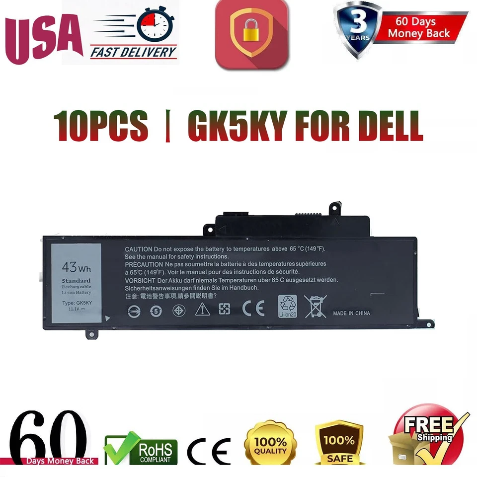 BATERÍA GK5KY 10 PIEZAS PARA DELL Inspiron 11 3147 3148 3152 13 7353 7352 7347 EE. UU. Foto 1 de 4