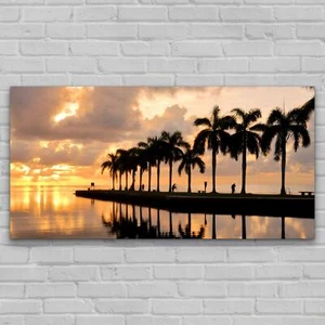 Glasbilder Wandbild Schlafzimmer Foto-Bild 140x70 Pier bei Sonnenaufgang - Bild 1 von 7