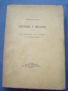 GRANDE GUERRA-BENEDETTO SOLDATI-LETTERE E RICORDI-NEL I ANIVERSARIO-1919 - Picture 1 of 1