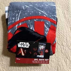 STAR WARS 2 PZ. SET BAGNO 25X50 TELO BAGNO E ASCIUGAMANO 15X26 100% COTONE NUOVO CON ETICHETTE - Foto 1 di 6