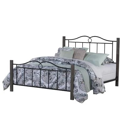Hillsdale Dumont Metal Full Bed with Double Arched Scroll Design and Wood Posts, - Image 1 of 4