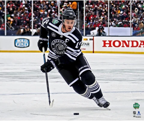 Jonathan Toews Chicago Blackhawks Unsigned 2019 NHL Winter Classic Photograph Cover