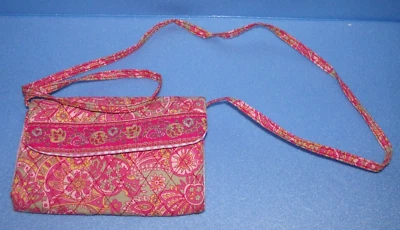 Cartera Bandolera Rosa Paisley 100% Algodón con Correa Foto 1 de 4