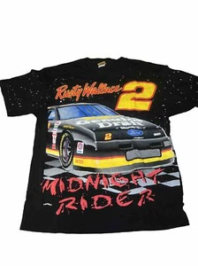 VTG NASCAR Rusty Wallace AOP “Midnight Rider” T-shirt Size XL - Picture 1 of 5