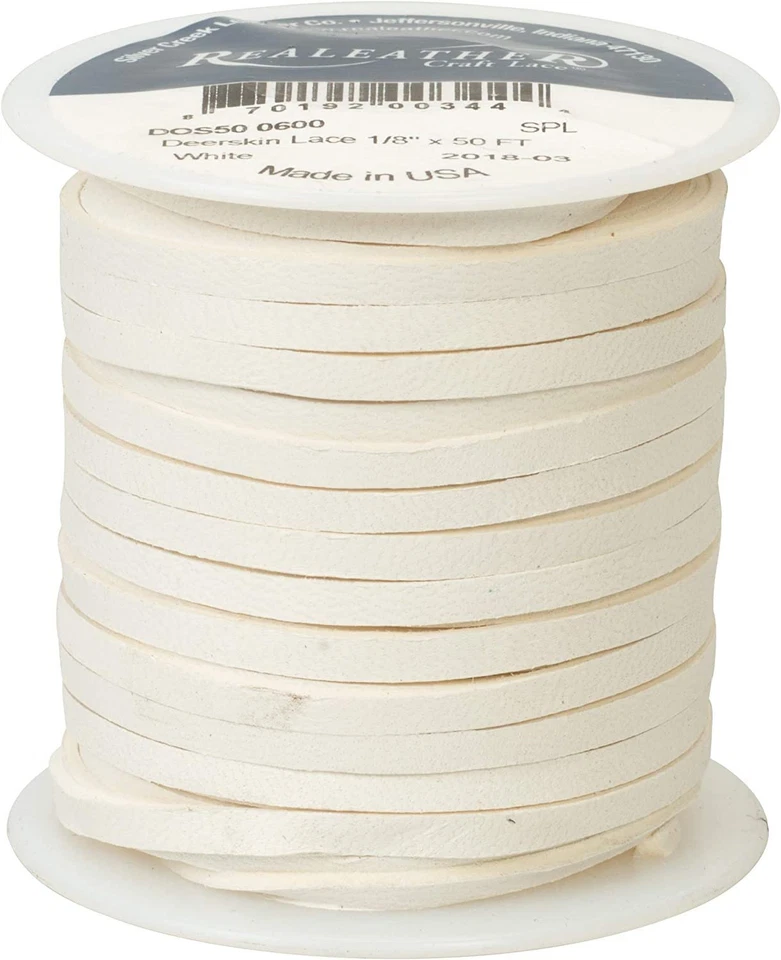 Катушка Realeather Crafts Deerskin Lace 1/8 дюйма (3,2 мм) X 50 футов (15,24 м) - Изображение 1 из 4