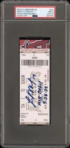 2022 Logan O'Hoppe Signed MLB Debut Ticket 9/28 Angels Athletics PSA 9/10 Auto - Picture 1 of 1