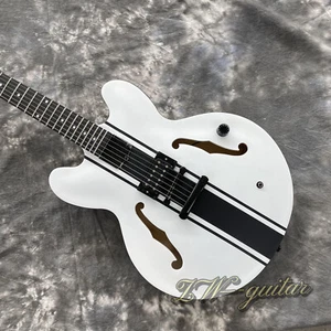 Tom Delonge ES-333 Electric Guitar Semi Hollow Body Mahogany Neck Black Hardware - Picture 1 of 7