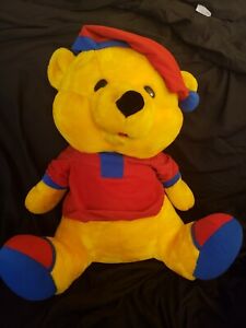 Huge Rare vintage Winnie The Pooh Bear Sleep Shirt Hat Stuffed Animal plush