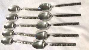 Gorham HACIENDA Set di 10 cucchiaini in acciaio inox nero lucido accento posate 6 1/8 - Foto 1 di 2