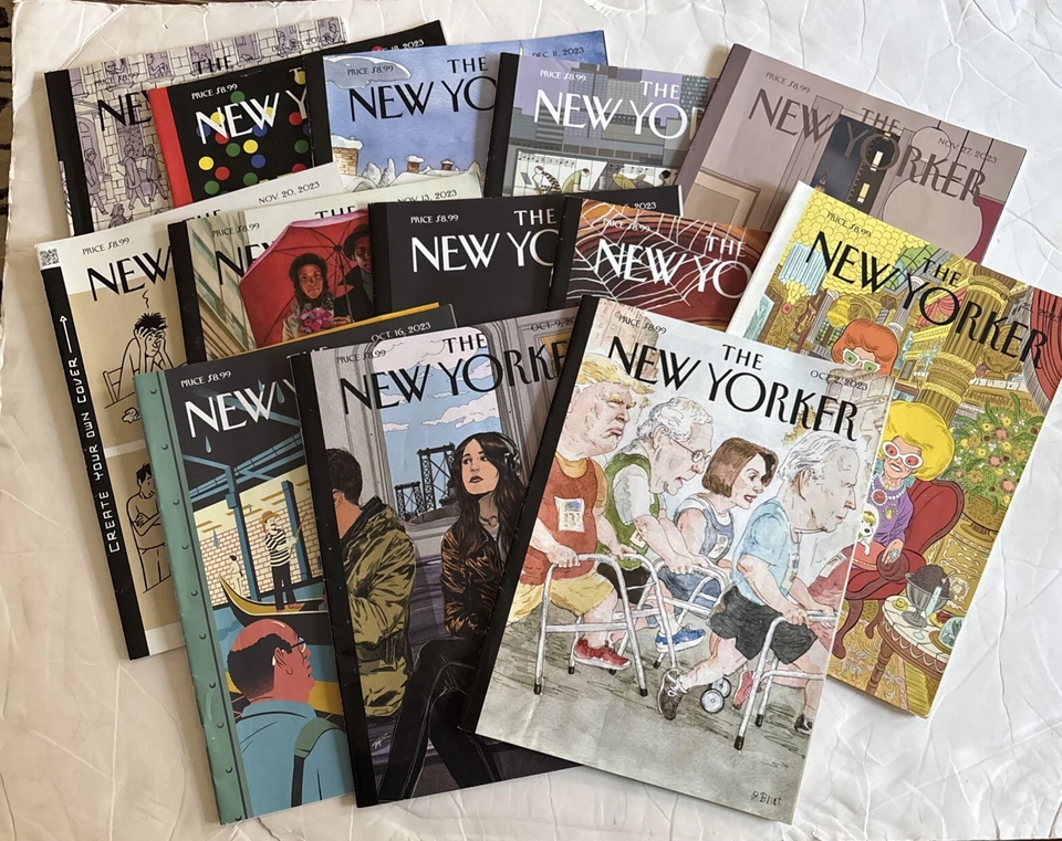 Lot of 13 New Yorker Magazine Back Issues  October-December 2023 Complete - Image 1 of 4