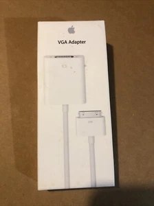 NEW Genuine Apple 30 pin to VGA Adapter MC552ZM/B in Sealed Original Box - Picture 1 of 3
