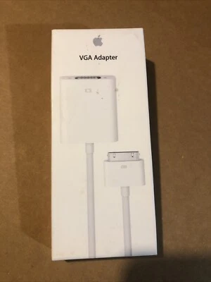 NEW Genuine Apple 30 pin to VGA Adapter MC552ZM/B in Sealed Original Box - Image 1 of 3