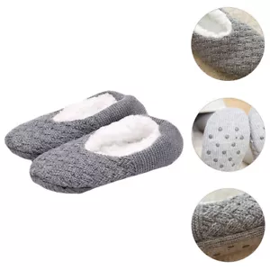 1 Pair Winter Warm Slipper Socks with Grippers Cozy House Socks for Adult - Picture 1 of 12