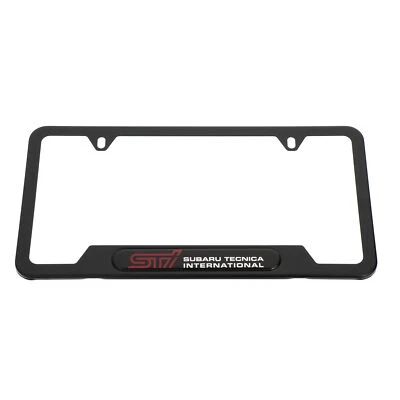 NEW OEM 2009-2017 Subaru STI Matte Black License Plate Frame Black SOA342L126 - Image 1 of 4