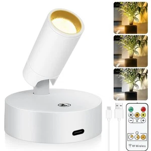 Wireless LED Spot lights Indoor Battery Operated with Remote Rechargeable Up ... - Picture 1 of 7