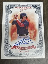 BLAZE JORDAN 2021 ONYX VINTAGE EXTENDED BASEBALL AUTO BLUE INK /400 RED SOX