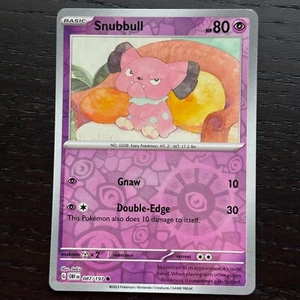 Snubbull 087/197 Pokemon Obsidian Flames SV03 Reverse Holo Common Card NM - Picture 1 of 2