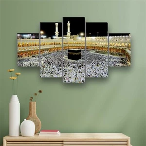 Pintura de panel de arte moderno religioso Makka Madina islámico Haz 18 pulgadas x 30 pulgadas - Imagen 1 de 4