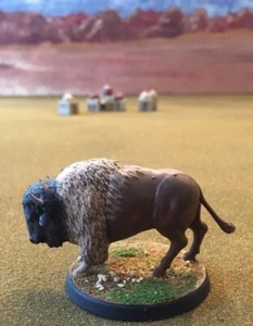 Hand Painted D&D Bison 28mm resin 3d printed Arcane Llama Heavy Industries NIB - Bild 1 von 4